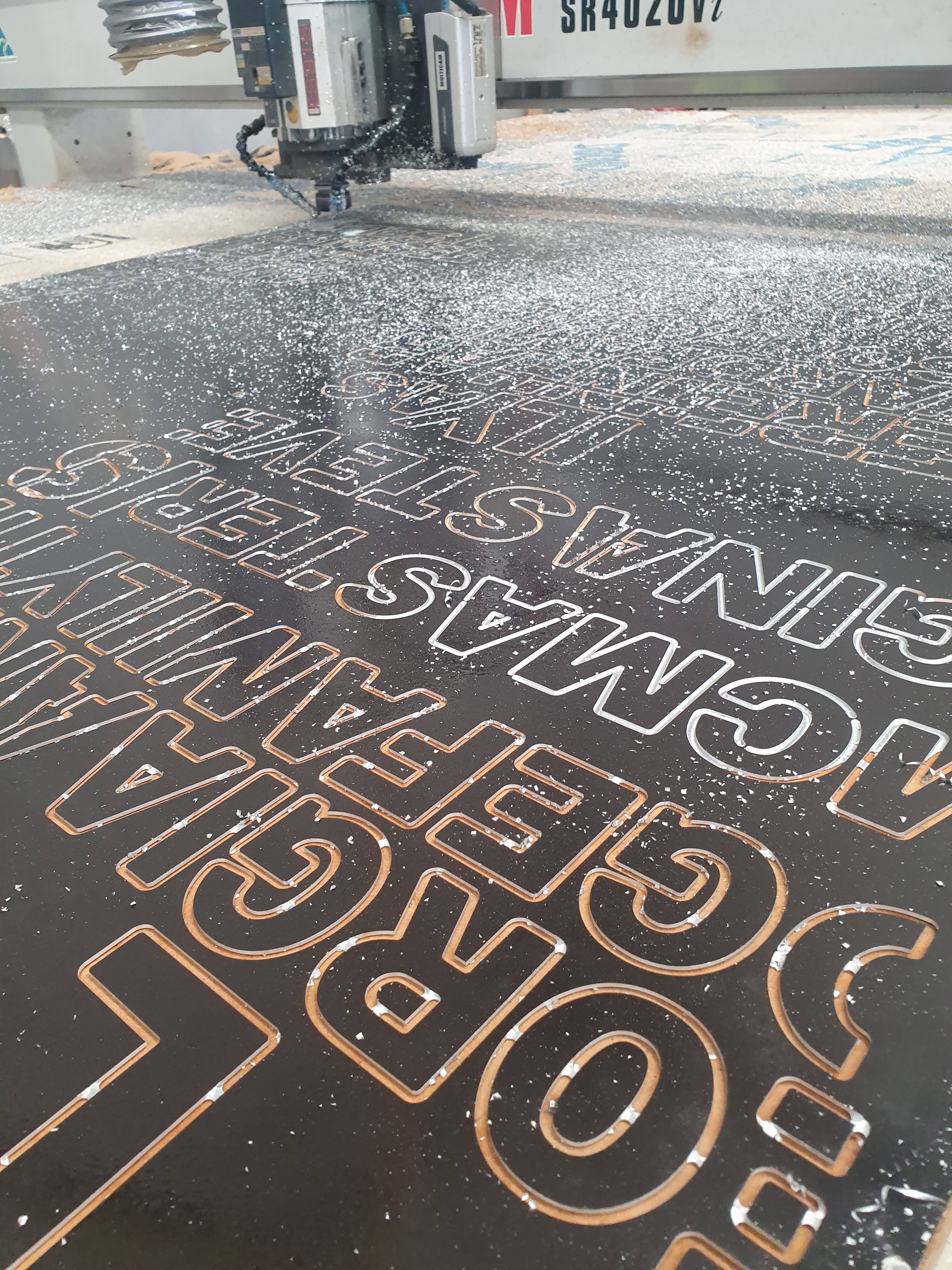 cnc routed donor wall