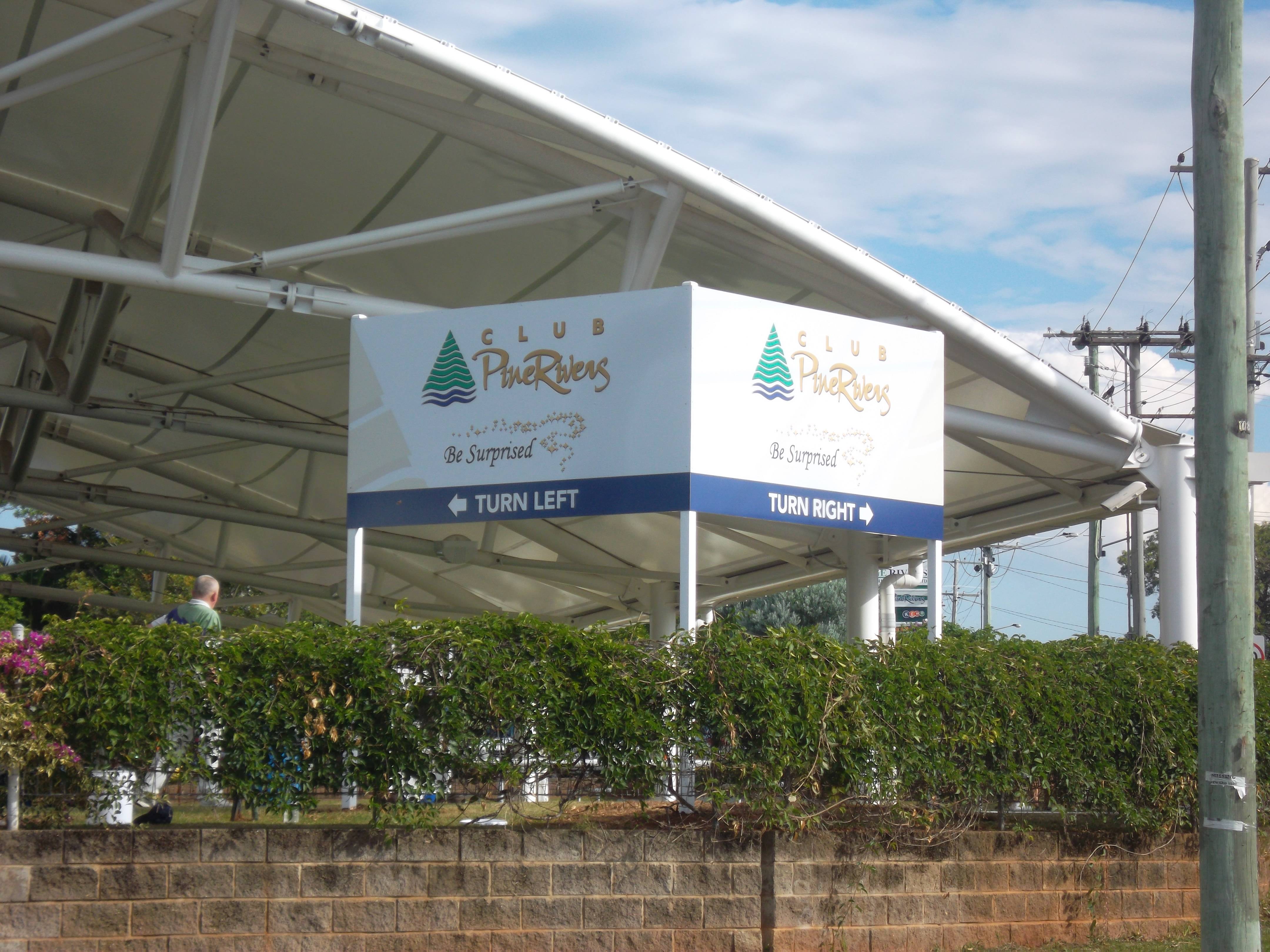 V shaped freestanding sign