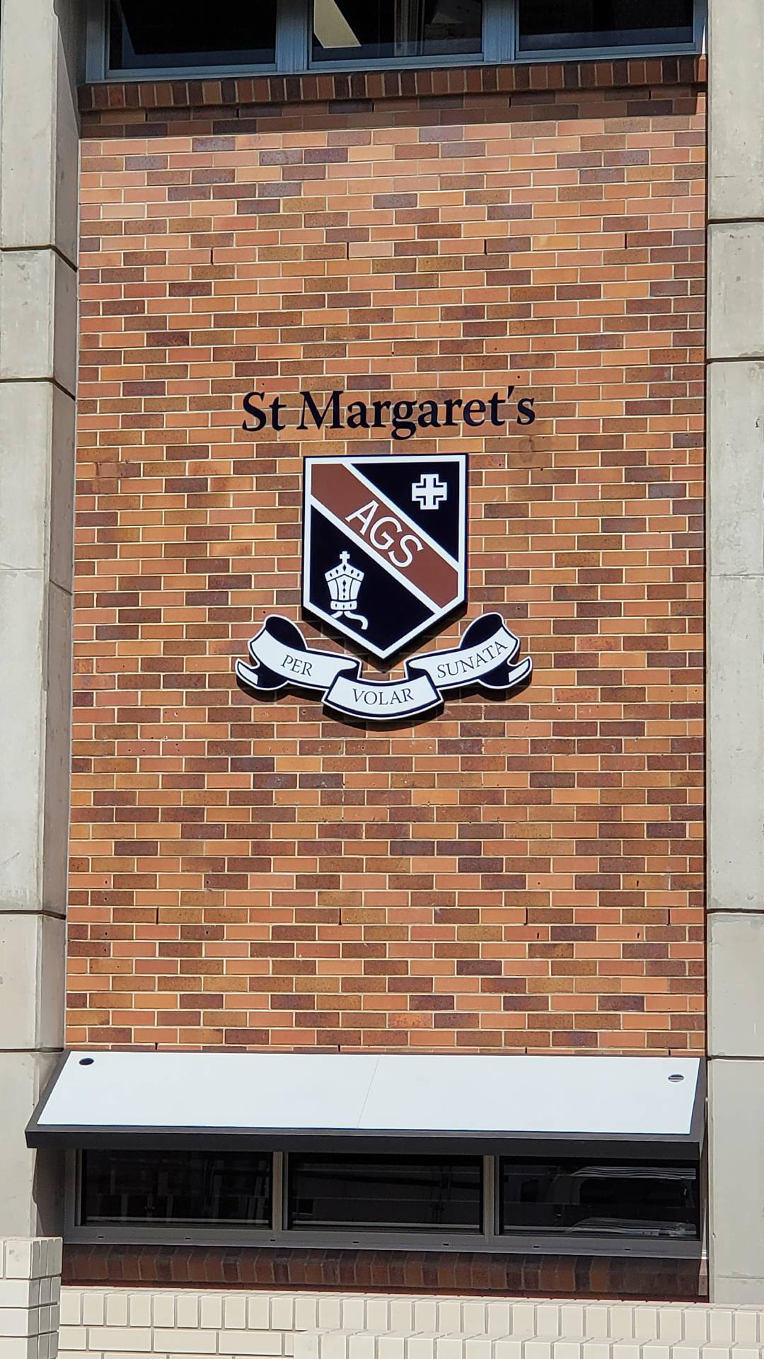 St Margaret's Fabricated Shields and Letters