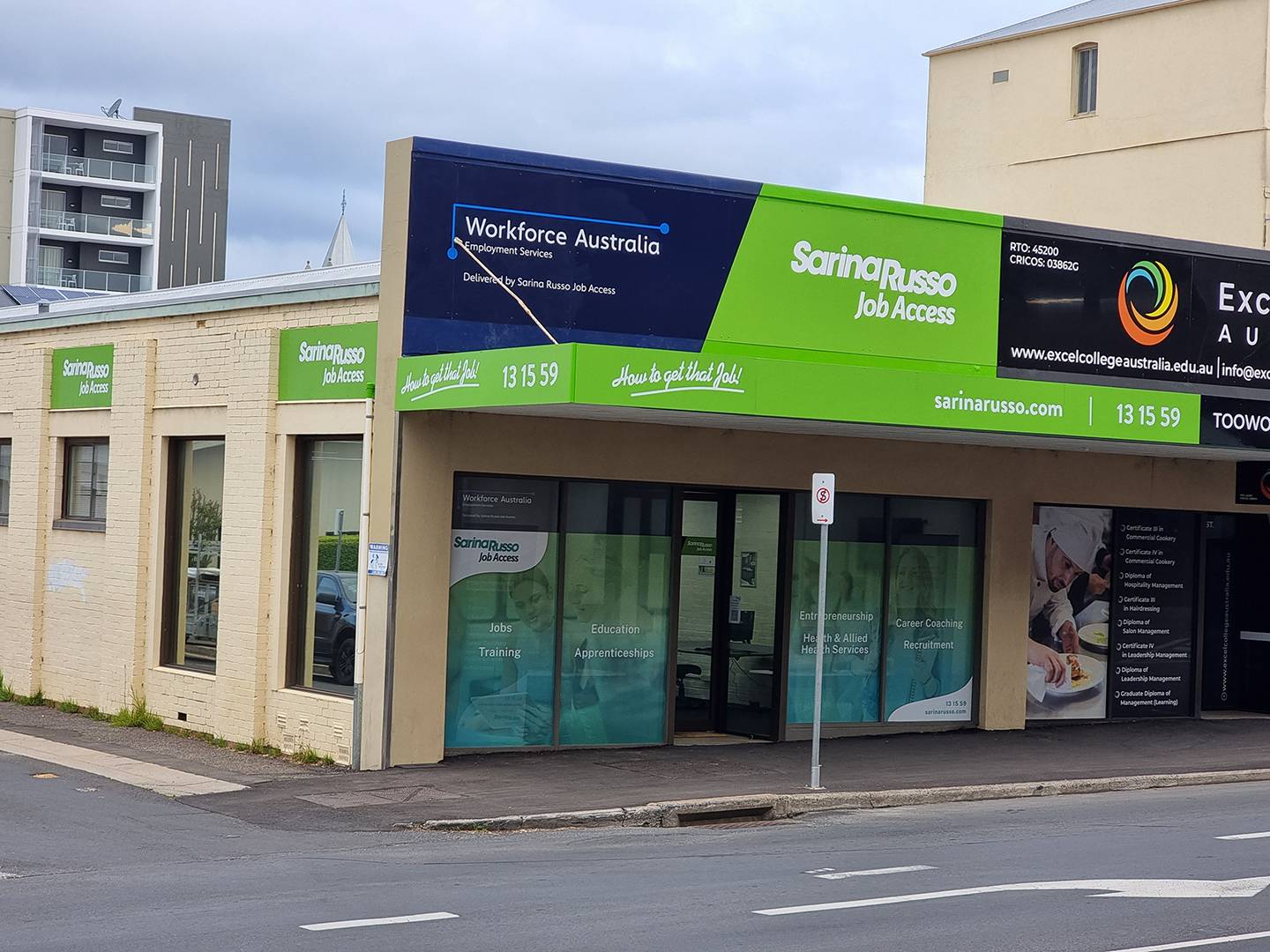 Sarina Russo Building Signage Toowoomba