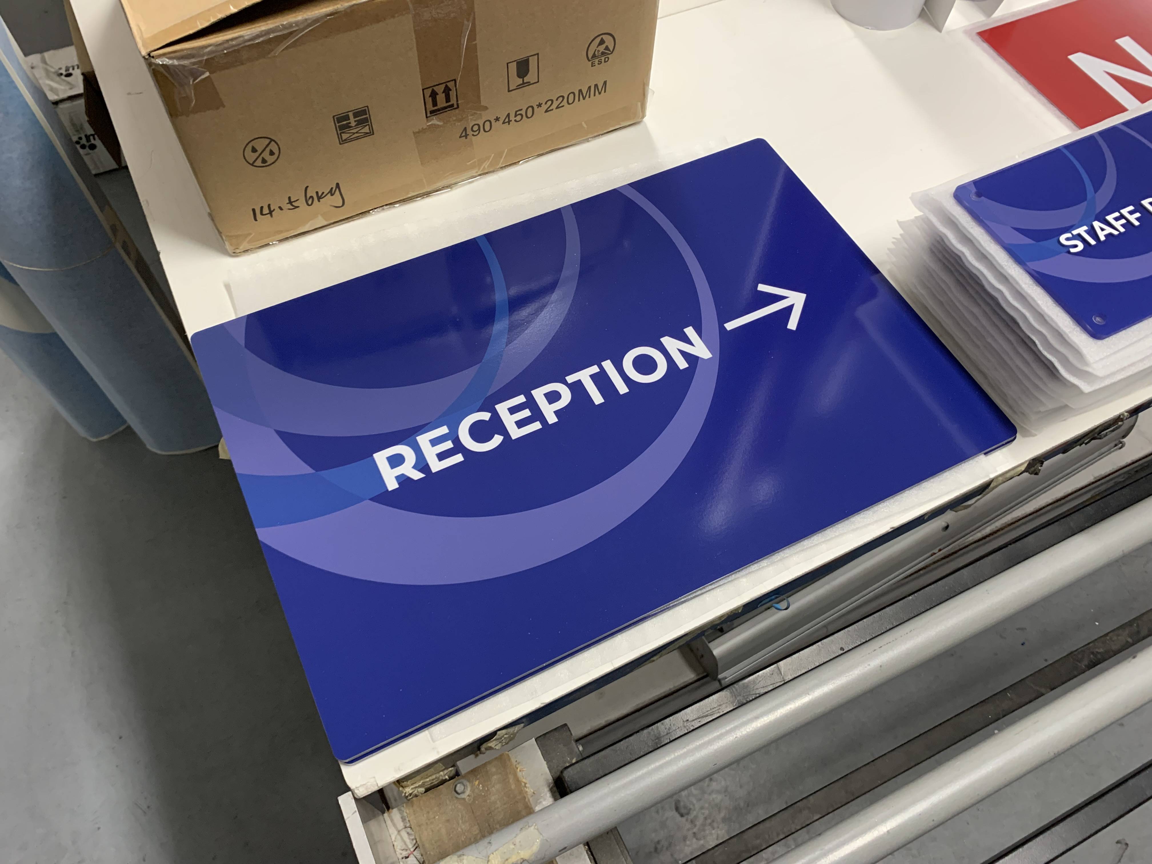 Hanging Reception Signs